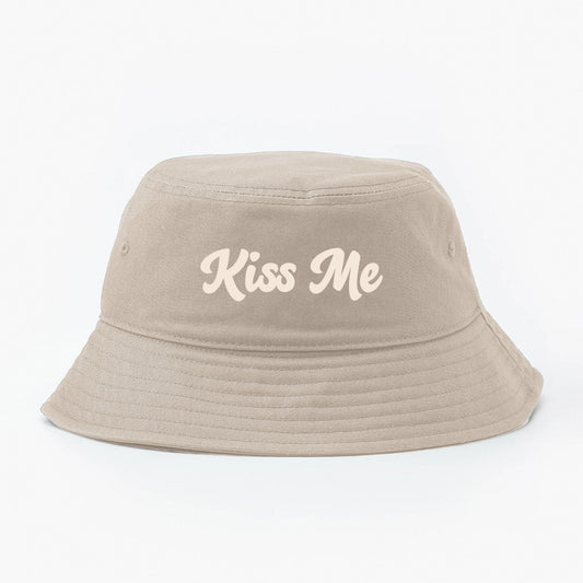 KISS ME Tan Bucket Hat