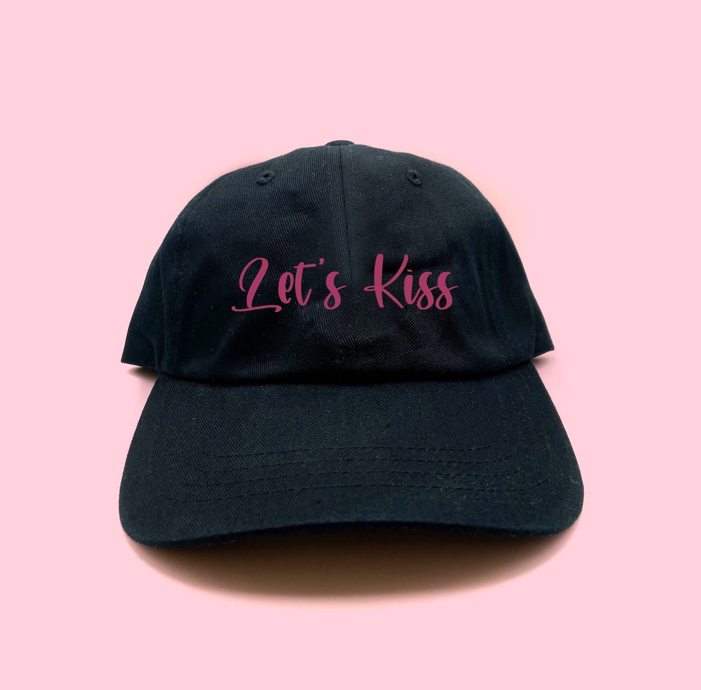 LETS KISS Dark Pink Dad Hat