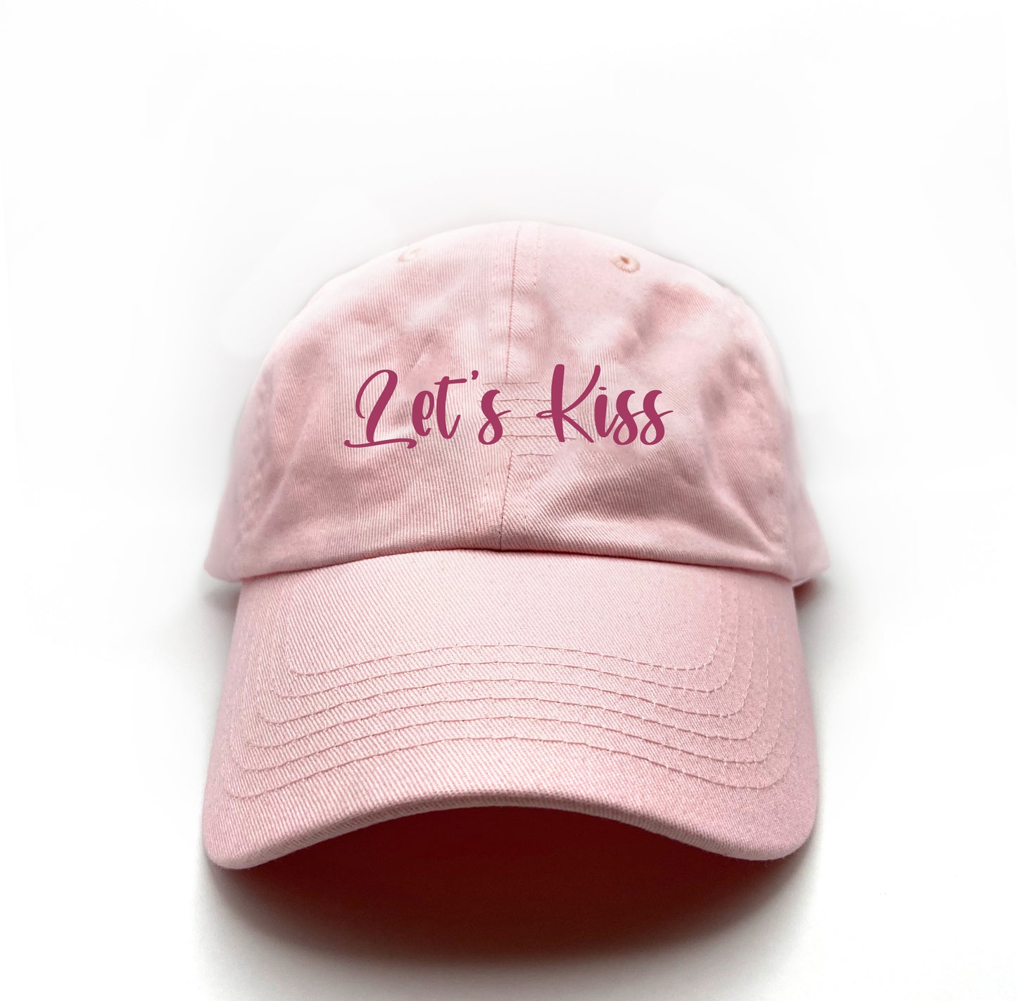 LETS KISS Dark Pink Dad Hat