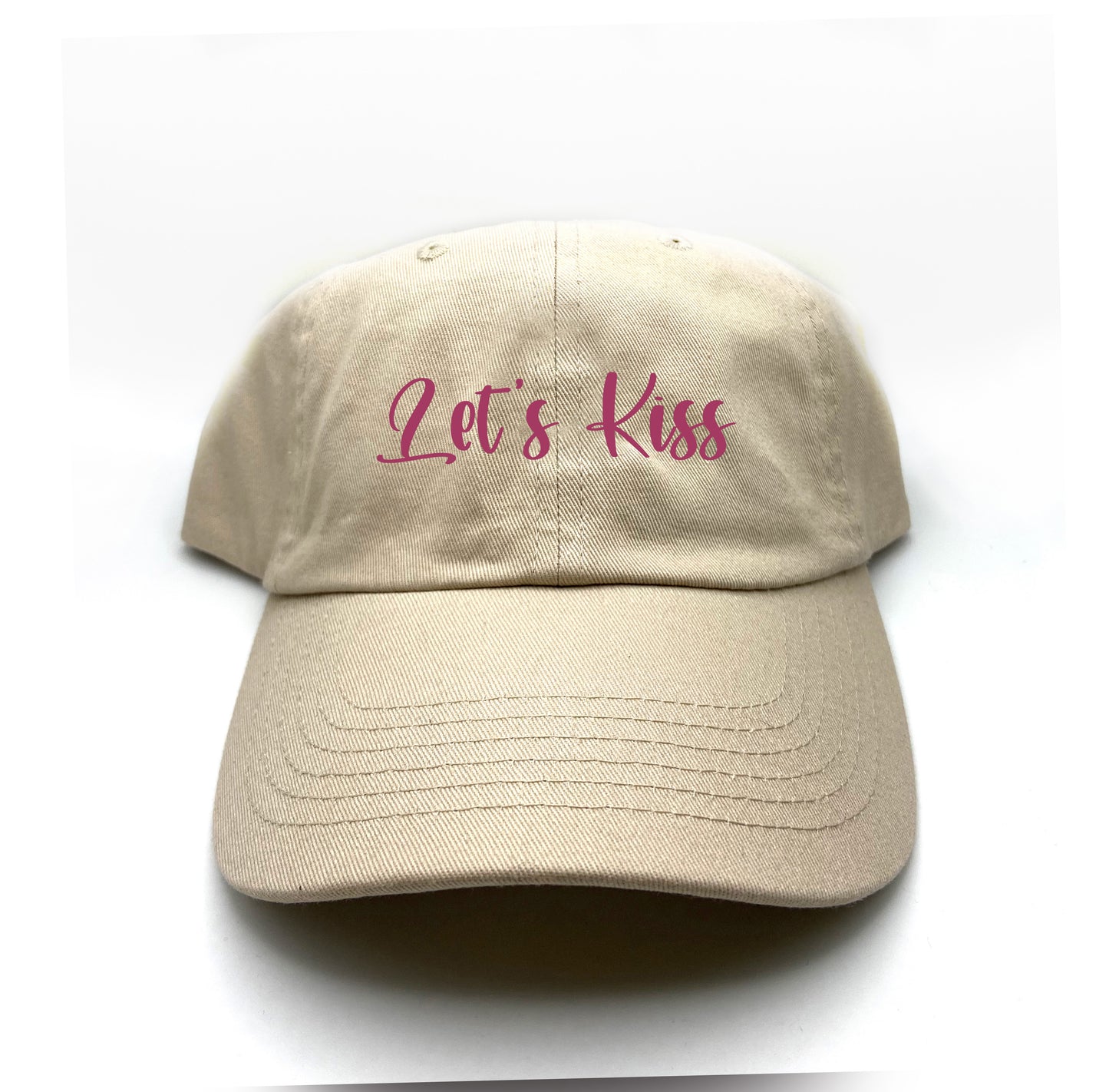 LETS KISS Dark Pink Dad Hat