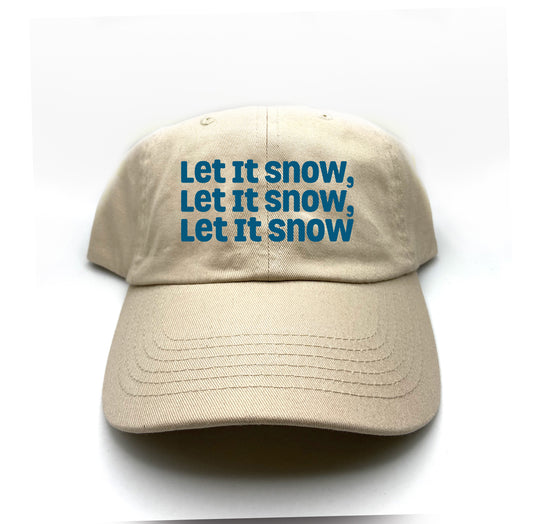 Let It Snow, Let It Snow, Let It Snow Dark Blue Dad Hat