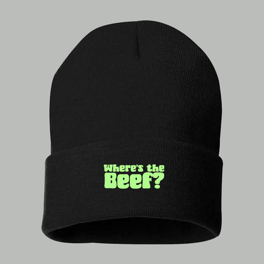 Where's the Beef? Green Beanie