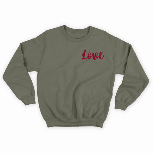 Love Dark Red Sweatshirt