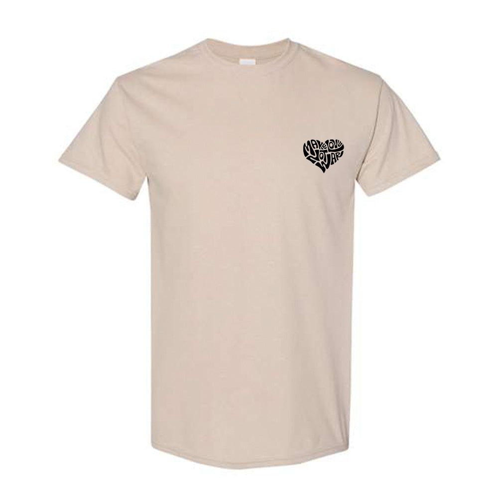 Make Love, Not War Black Tee Shirt