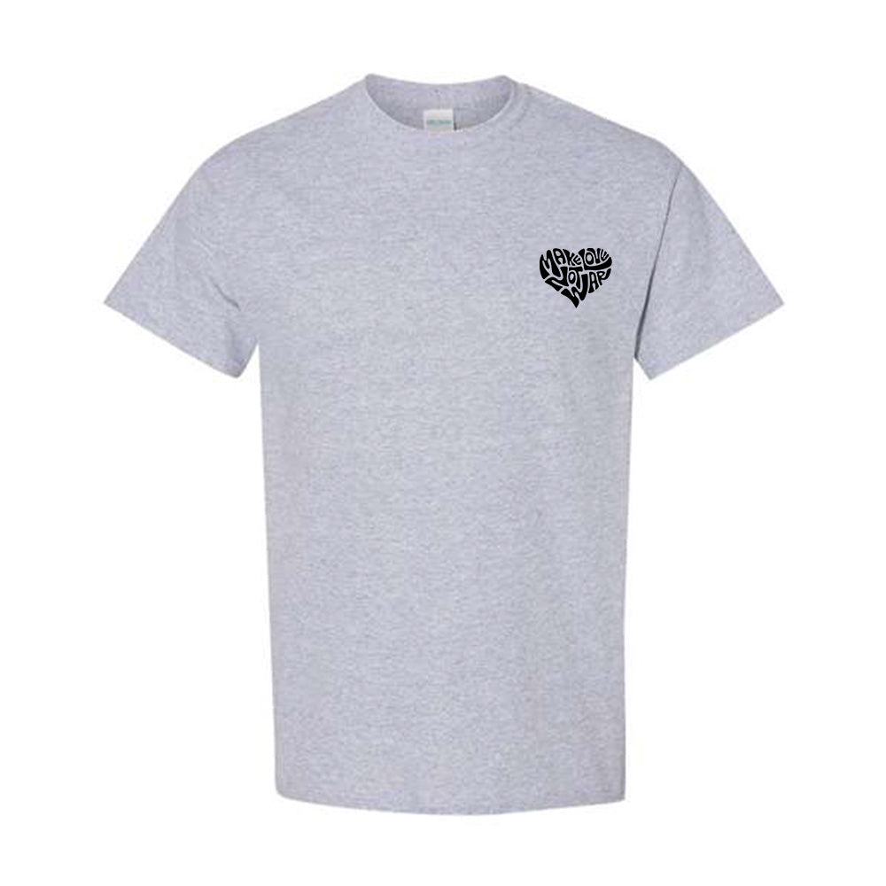 Make Love, Not War Black Tee Shirt
