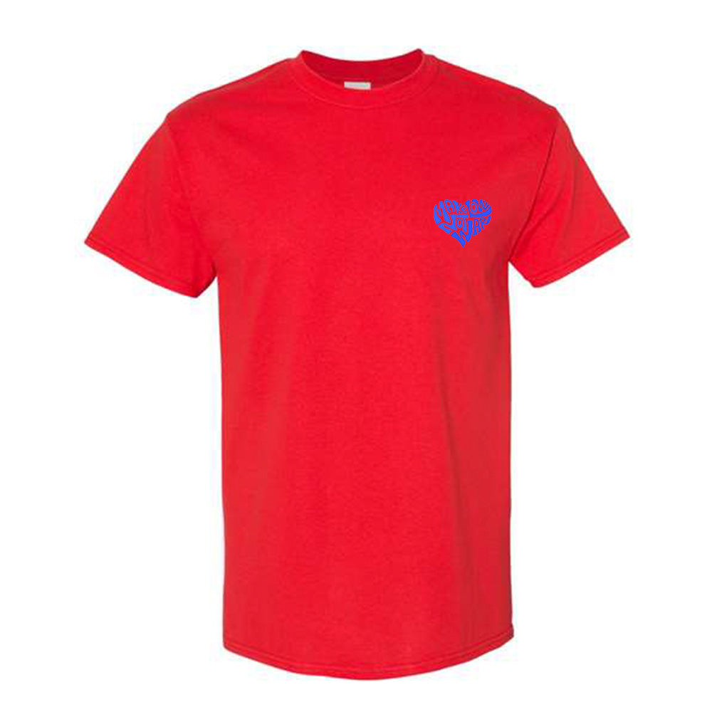 Make Love Not War Blue Tee Shirt