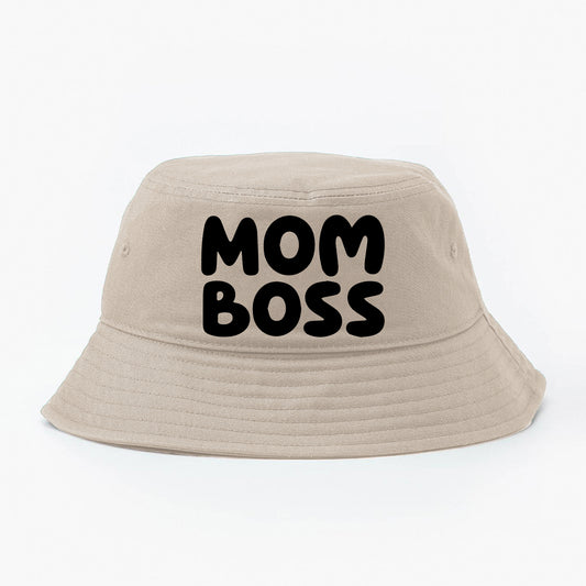 Mom Boss Black Bucket Hat