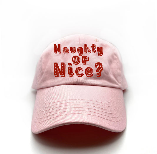 Naughty or Nice? Red Dad Hat