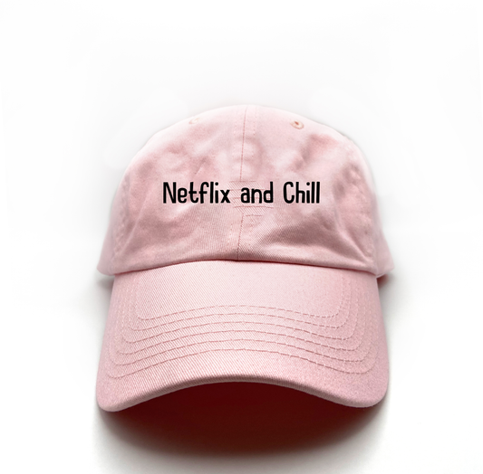 Netflix and Chill Black Dad Hat