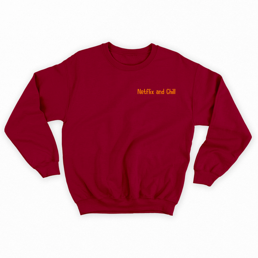Netflix and Chill Orange Sweatshirt