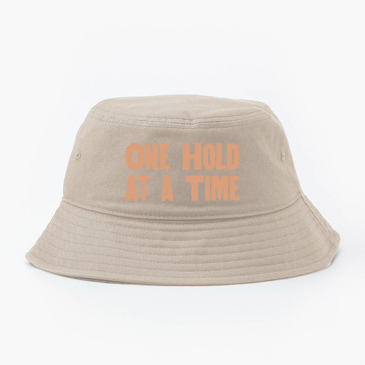 "One Hold at a Time" Light Peach Bucket Hat