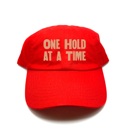 "One Hold at a Time" Light Peach Dad Hat