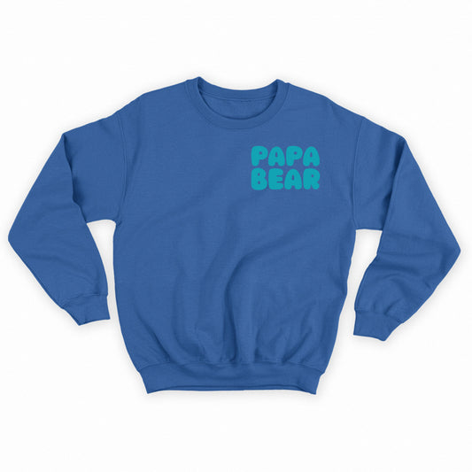 Papa Bear Blue Green Sweatshirt