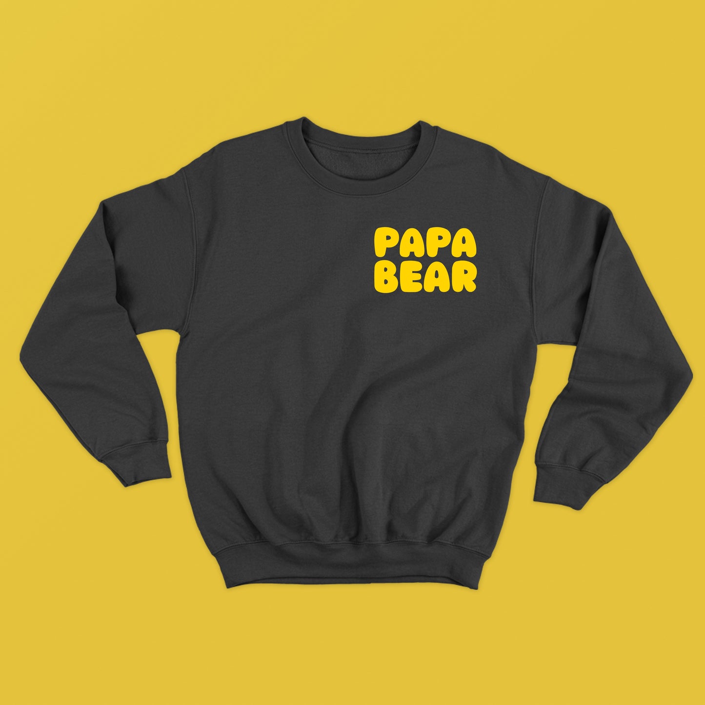 Papa Bear Yellow Sweashirt