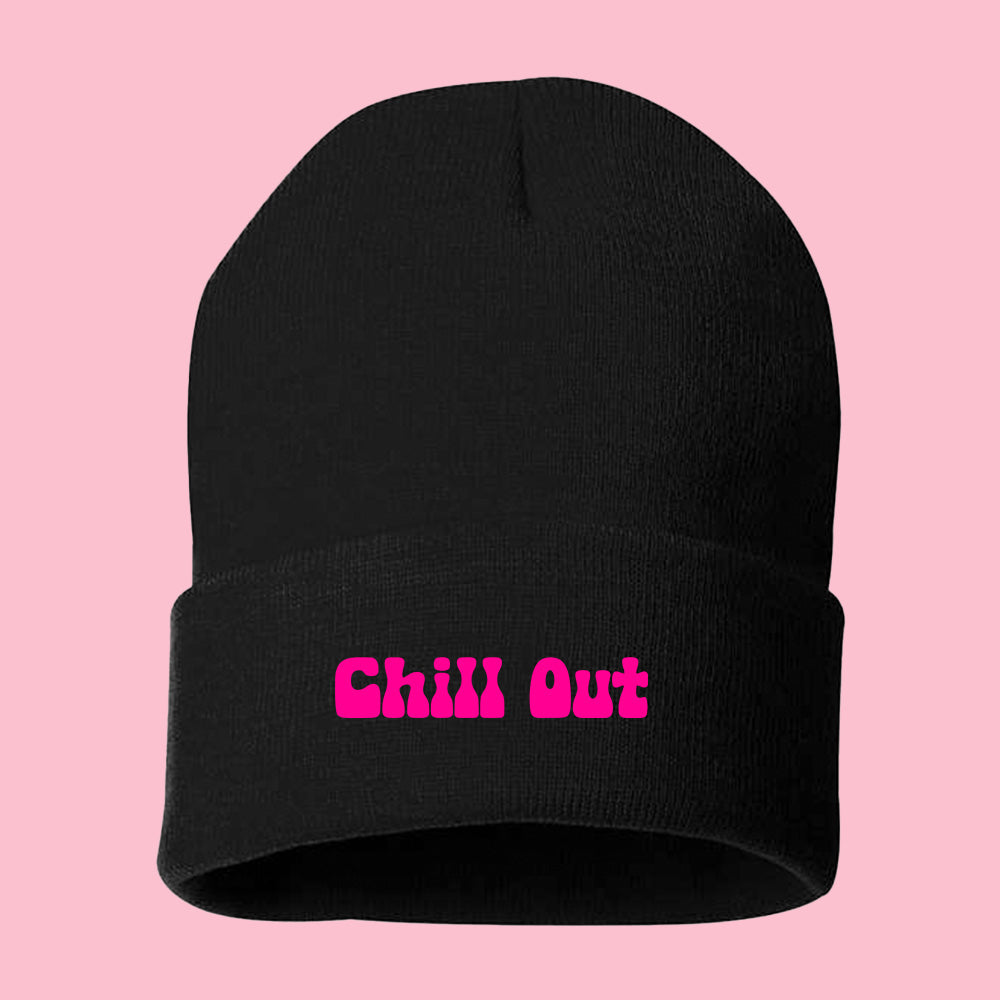 Chill Out Pink Beanie