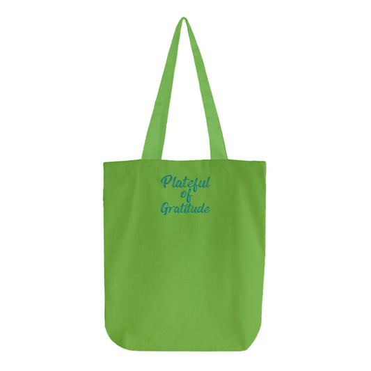 Plateful of Gratitude Green Tote Bag