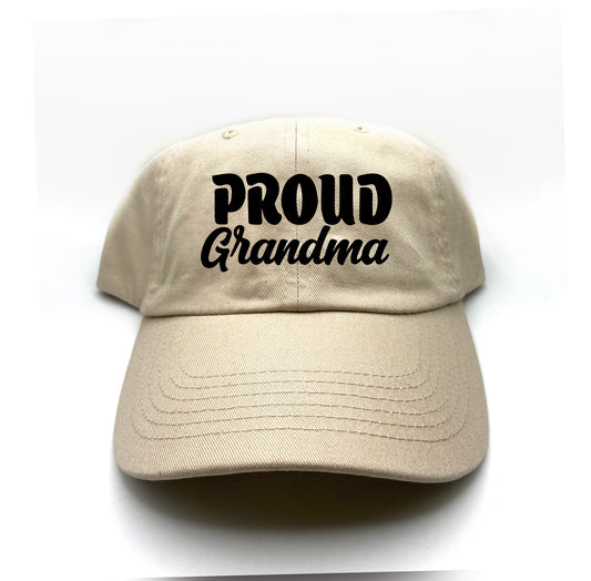 Proud Gradma Black Dad Hat
