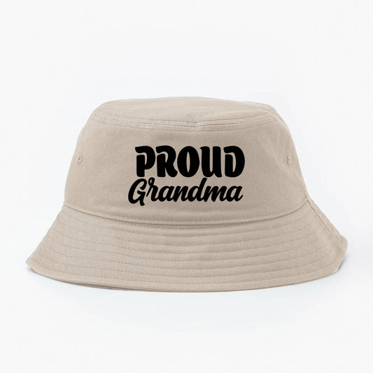 Proud Gradma Black Bucket Hat