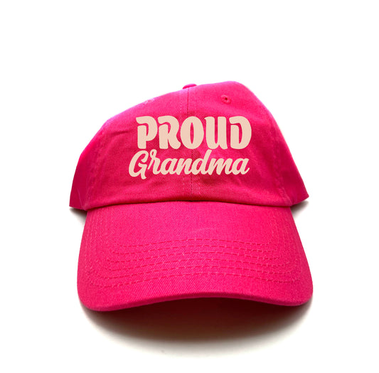 Proud Gradma Peach Dad Hat