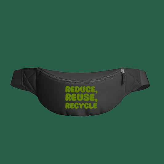 "Reduce, Reuse, Recycle" Green Fanny Pack