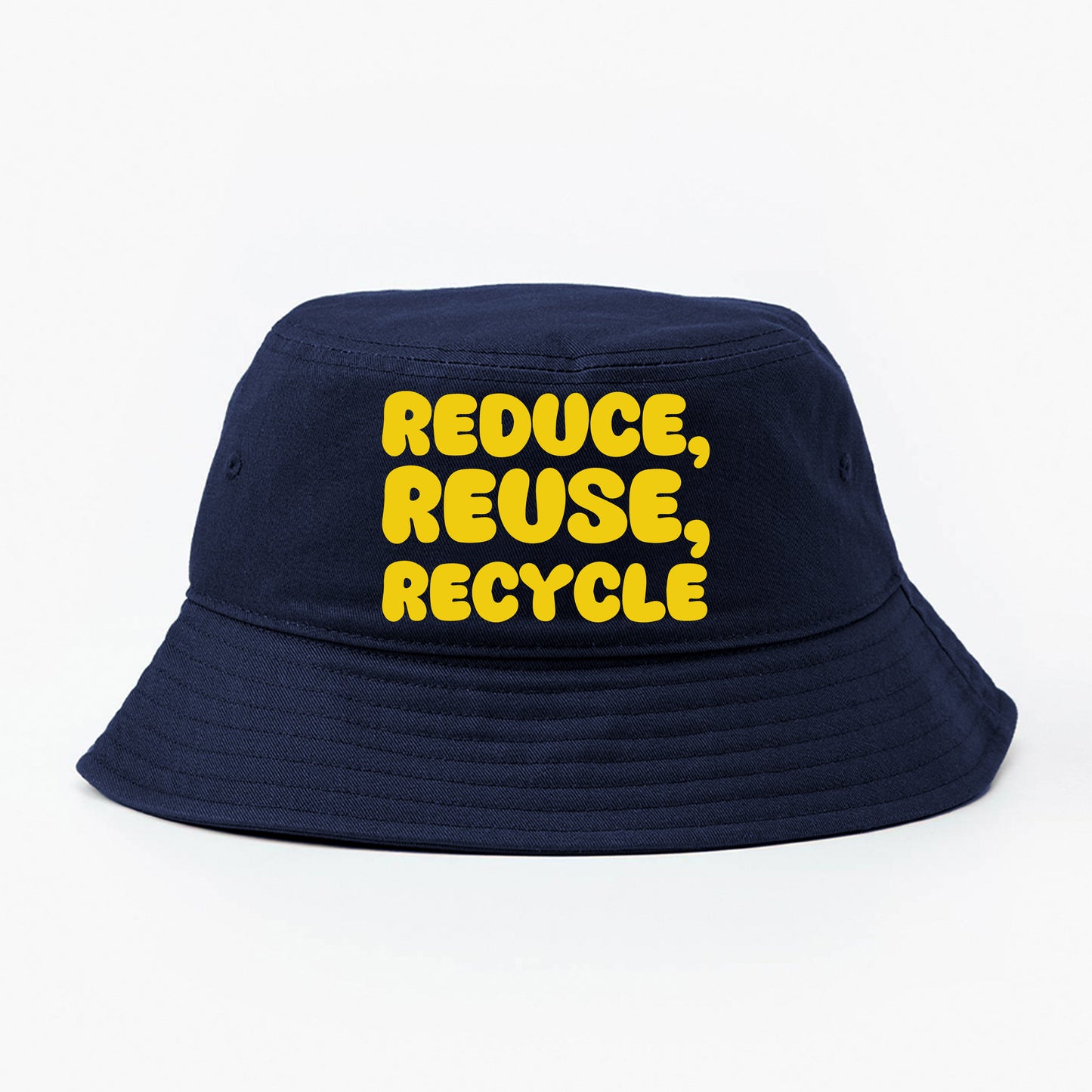 "Reduce, Reuse, Recycle" Yellow Bucket Hat