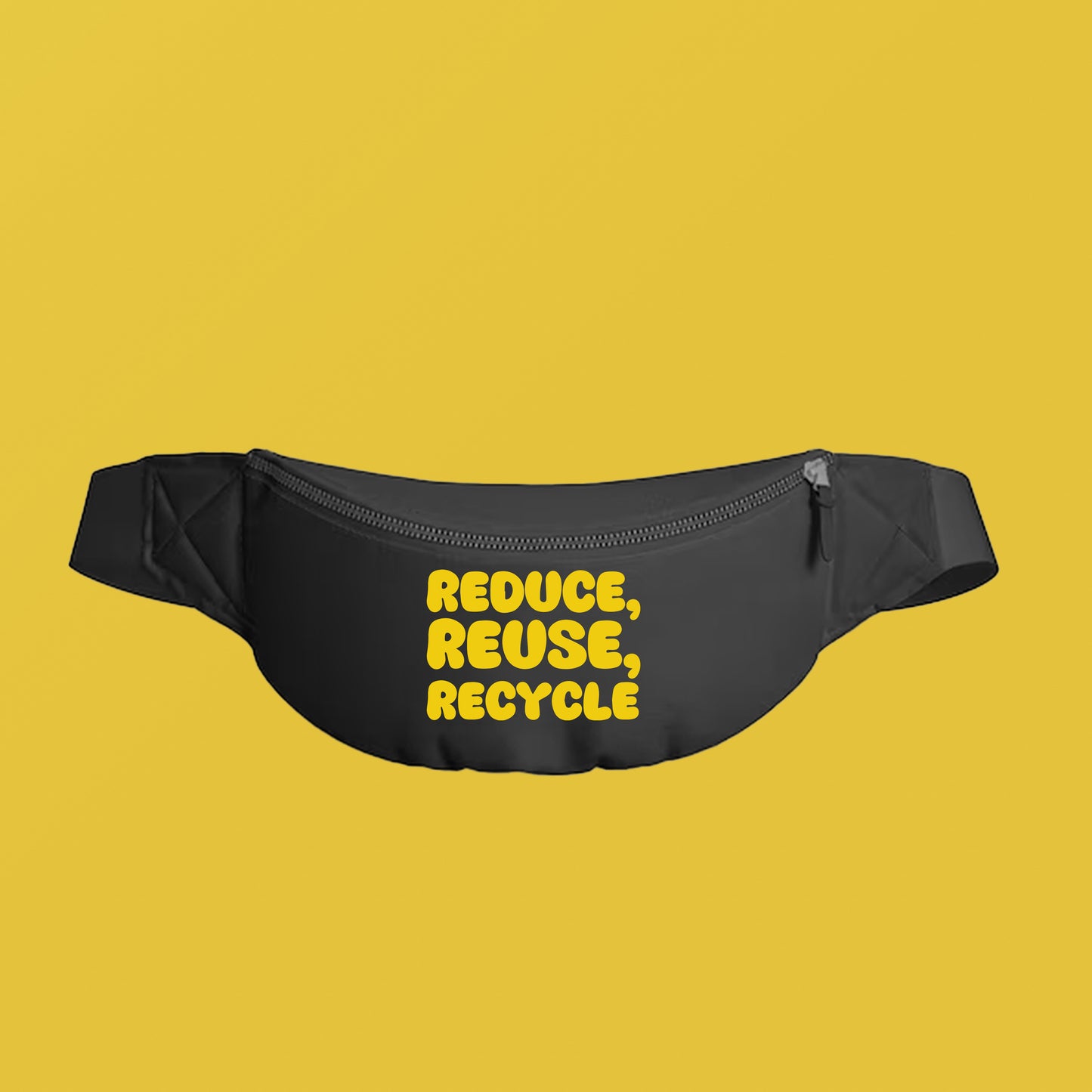 "Reduce, Reuse, Recycle" Yellow Fanny Pack