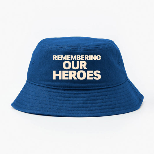 Remembering Our Heroes Tan Bucket Hat
