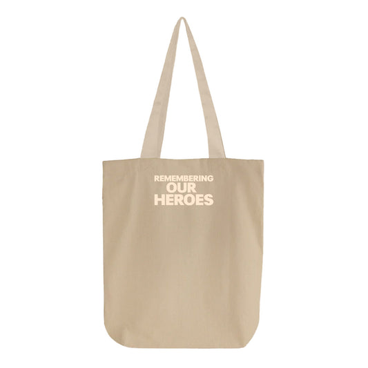 Remembering Our Heroes Tan Tote Bag