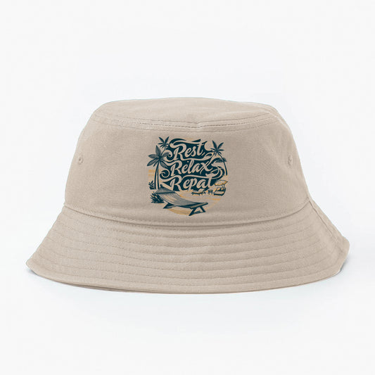 "Rest, Relax, Repeat" Bucket Hat