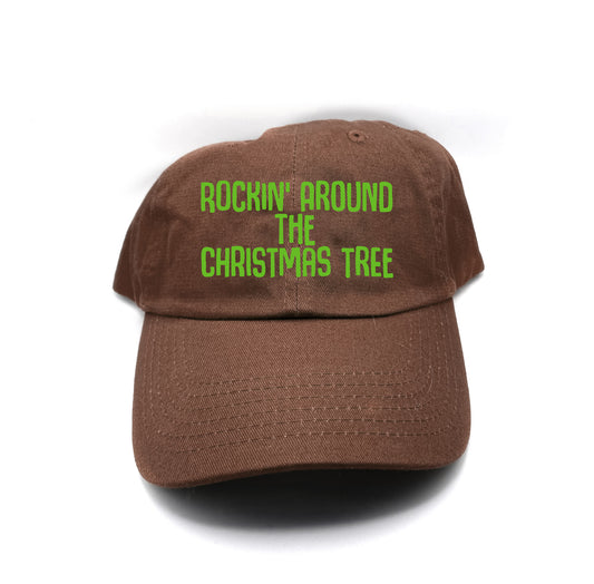 Rockin' Around the Christmas Tree Green Dad Hat