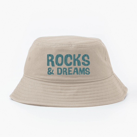 "Rocks & Dreams" Blue Green Bucket Hat