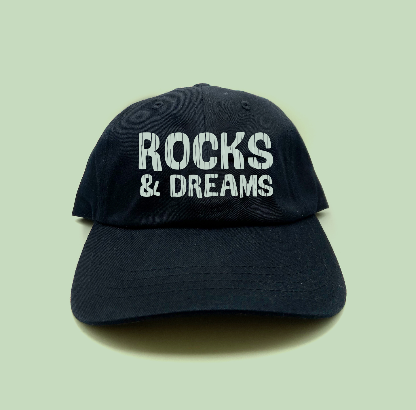 "Rocks & Dreams" Grey Green Dad Hat