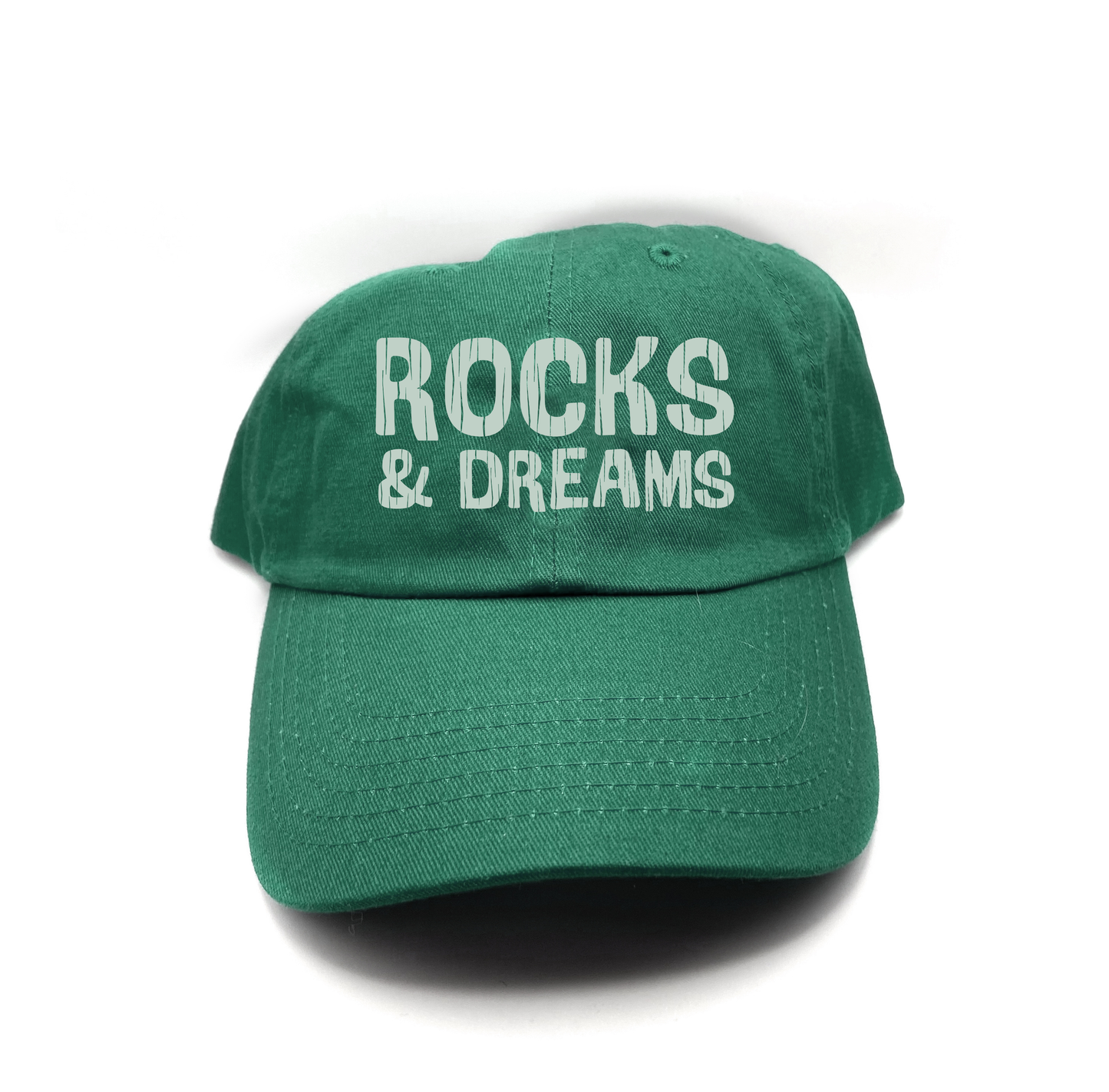 "Rocks & Dreams" Grey Green Dad Hat