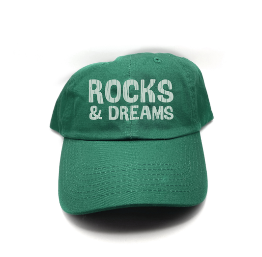 "Rocks & Dreams" Grey Green Dad Hat