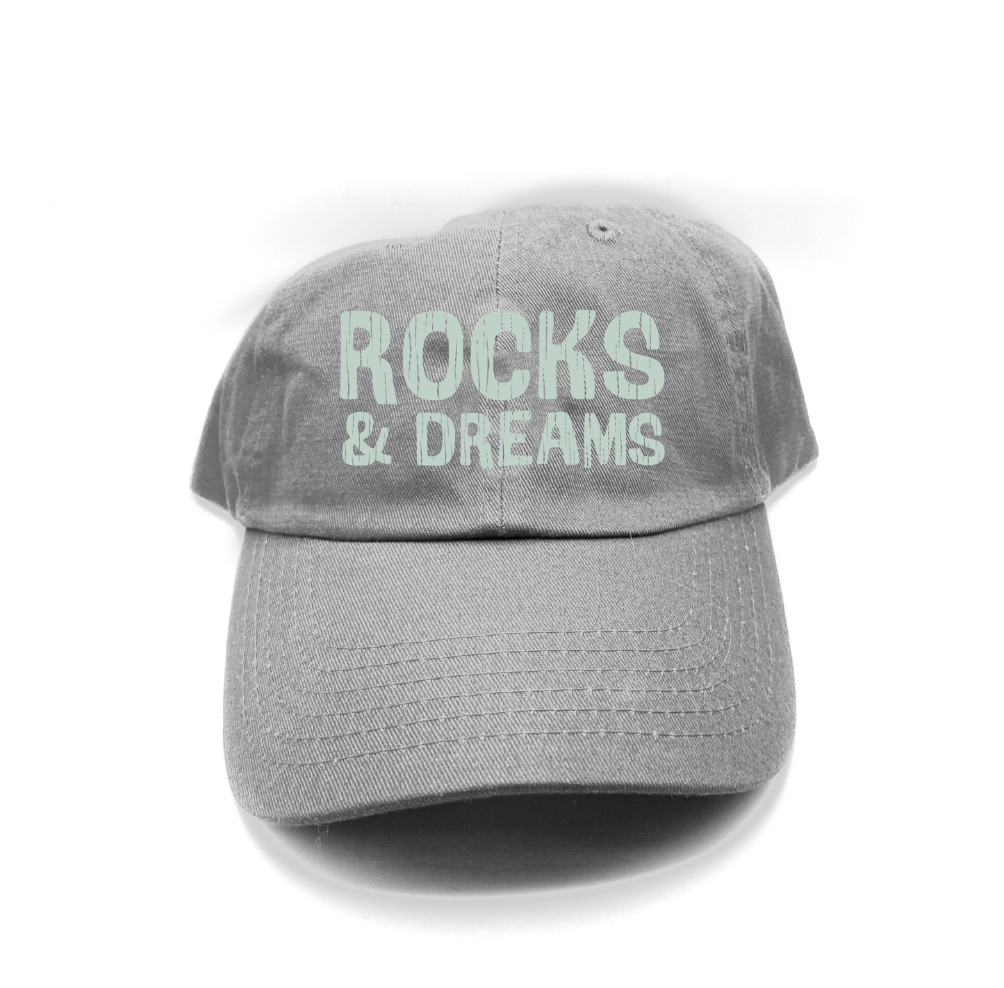"Rocks & Dreams" Grey Green Dad Hat