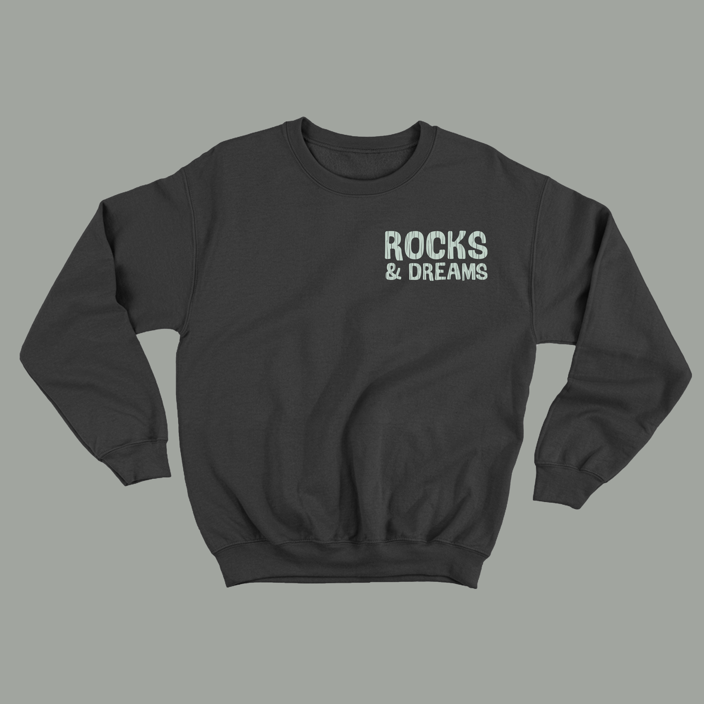"Rocks & Dreams" Grey Green Sweatshirt