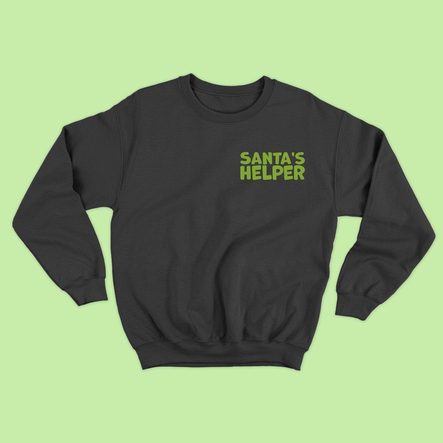Santa's Helper Green Sweatshirt