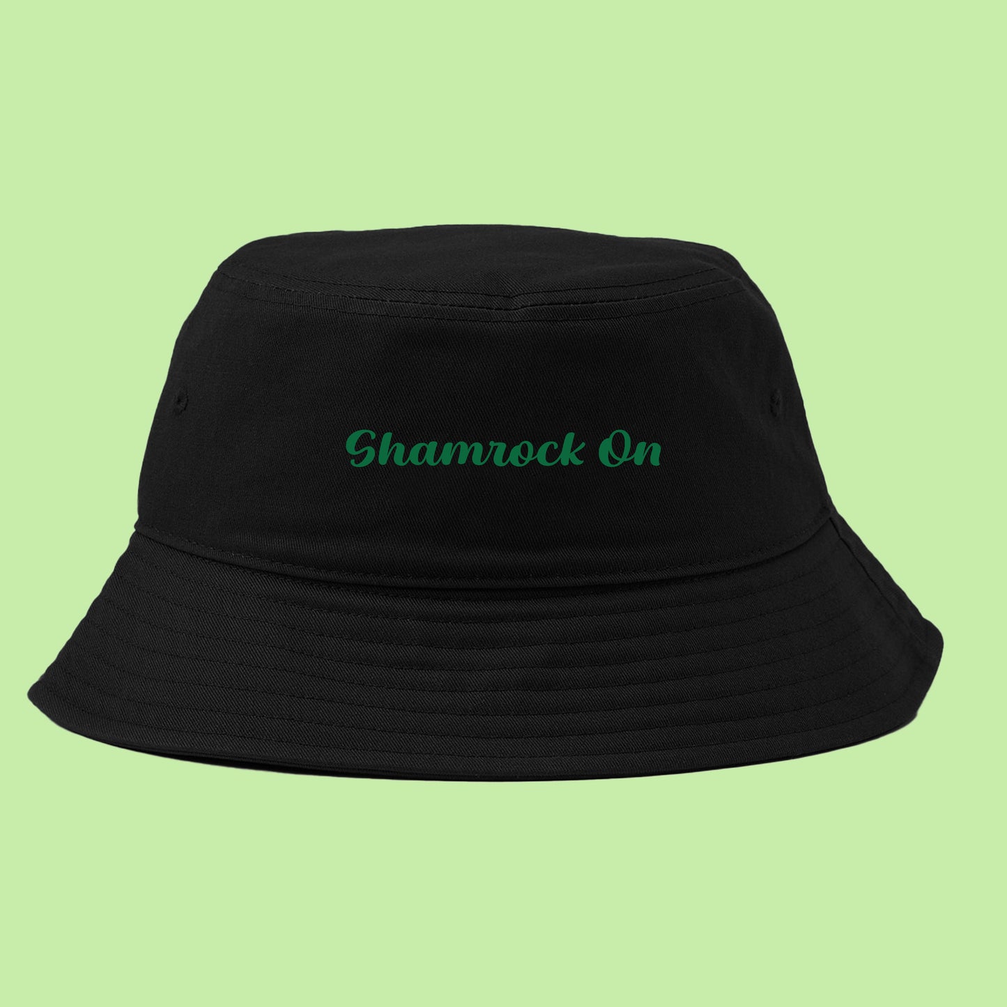 Shamrock On Dark Green Bucket Hat