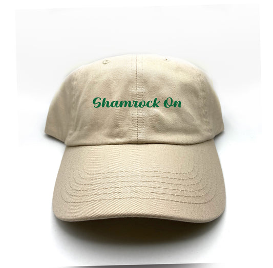 Shamrock On Dark Green Dad Hat