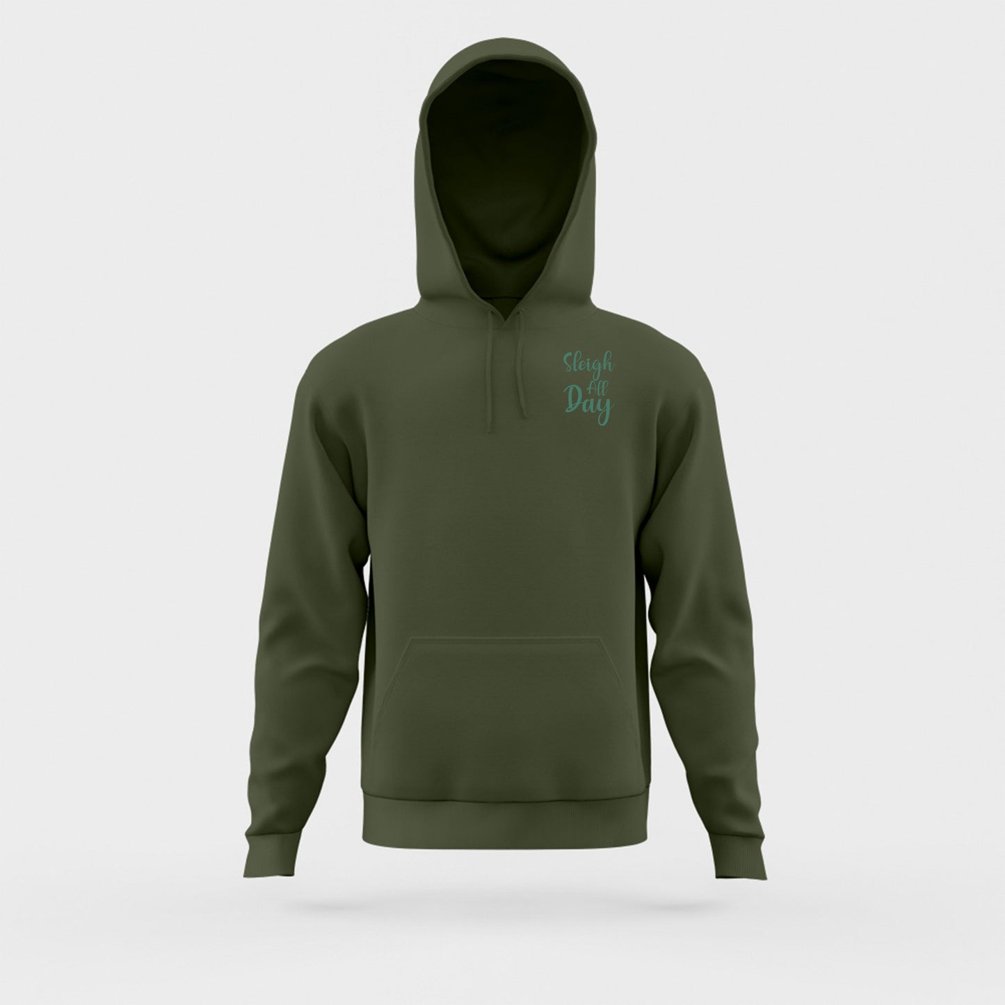 "Sleigh All Day" Green Hoodie