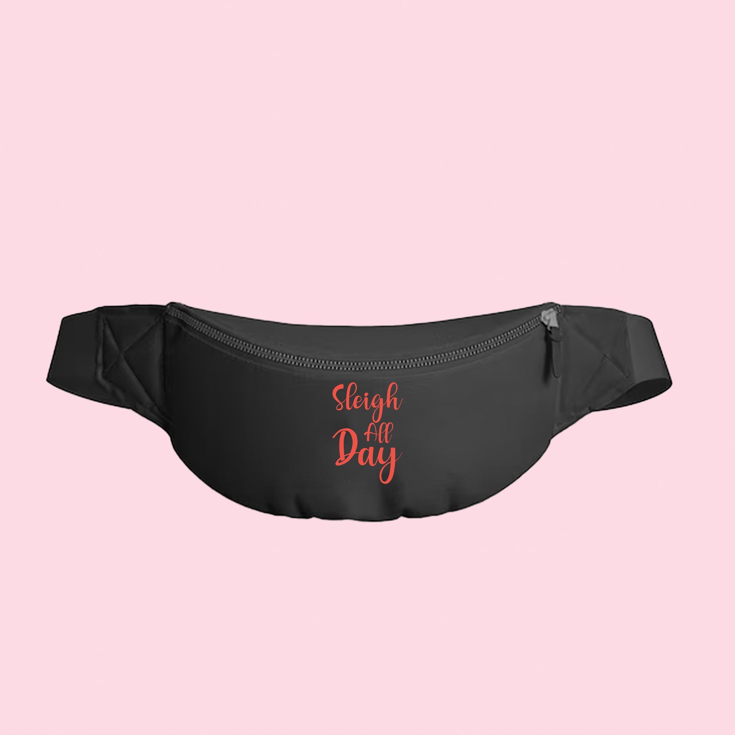 "Sleigh All Day" Light Red Fanny Pack