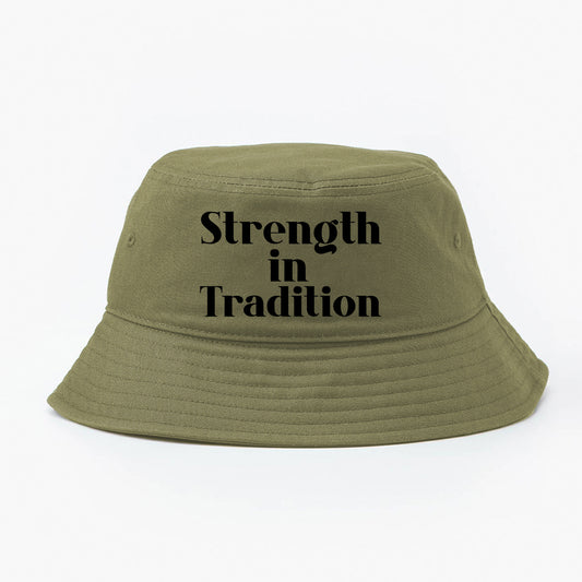 Strength in Tradition Black Bucket Hat