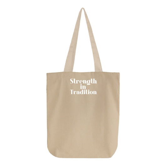 Strength in Tradition White Tote Bag