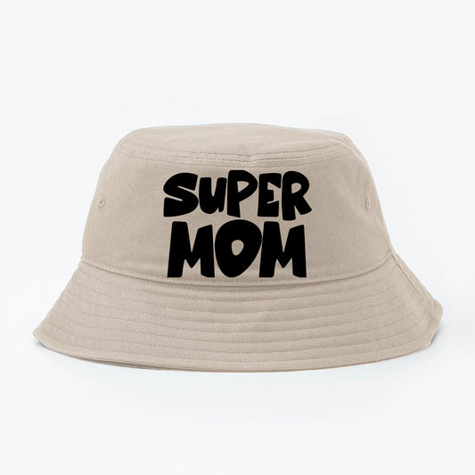 Super Mom Black Bucket Hat