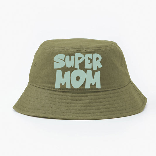 Super Mom Green Bucket Hat