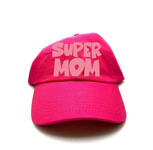 Super Mom Pink Dad Hat