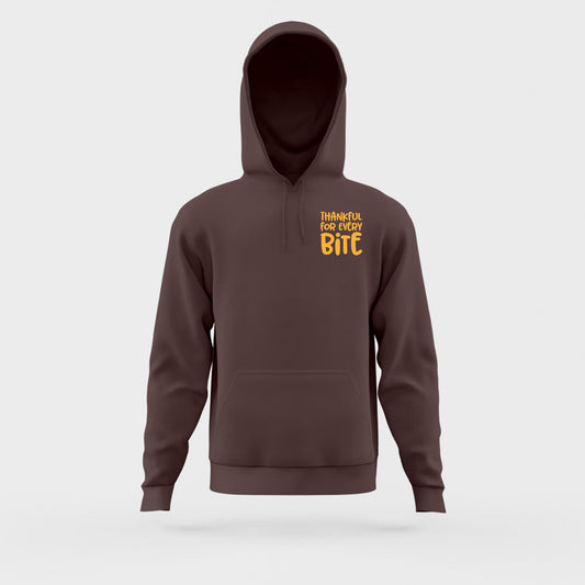 Thankful for Every Bite Yellow Hoodie