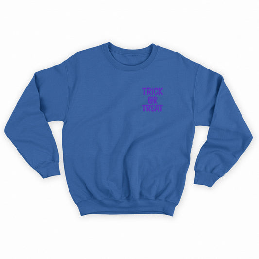 Trick or Treat Blue Violet Sweatshirt