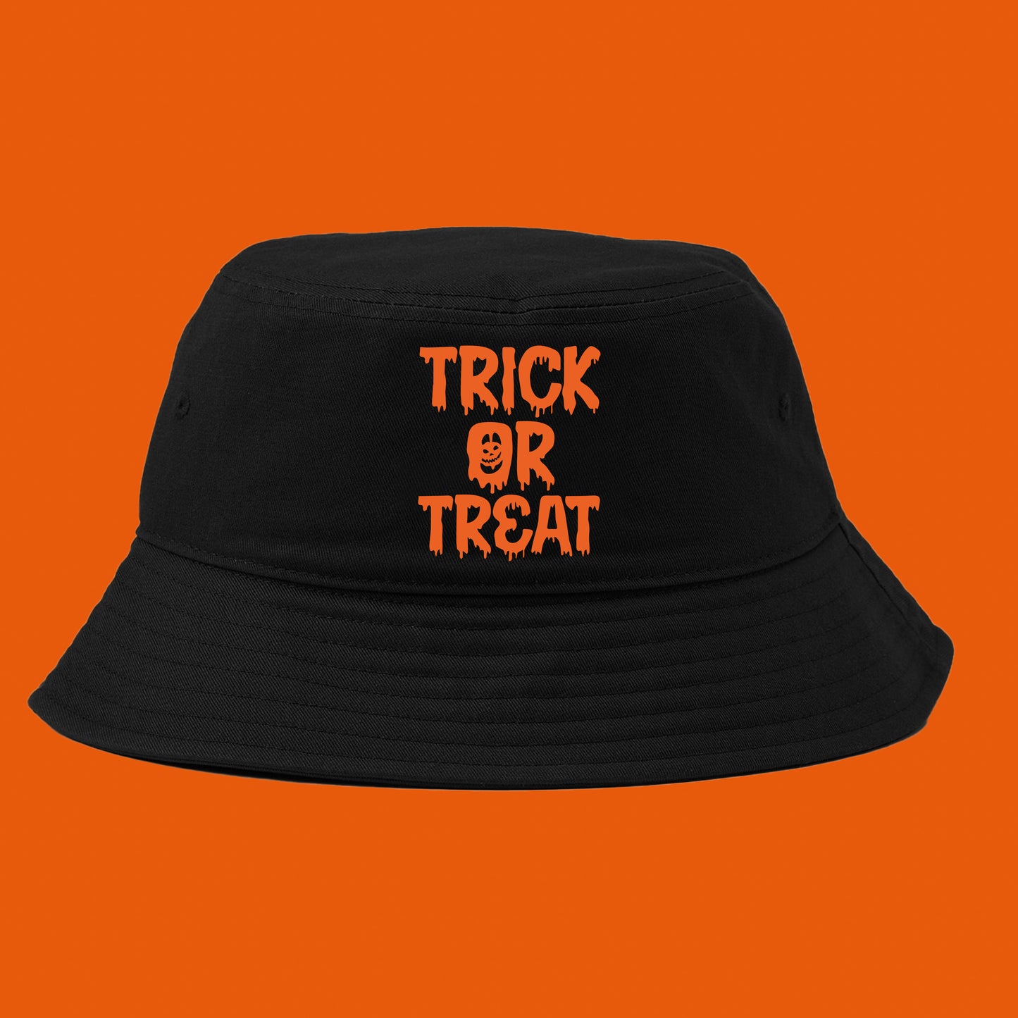 Trick or Treat Orange Bucket Hat