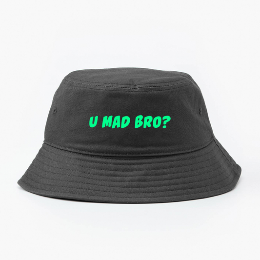 U Mad Bro? Green Bucket Hat